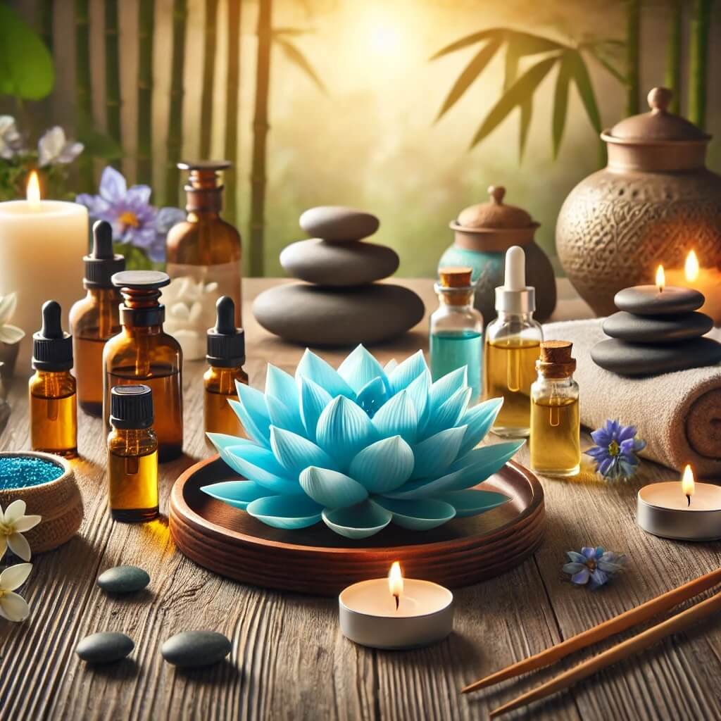 Blue Lotus flower used in wellness center products.