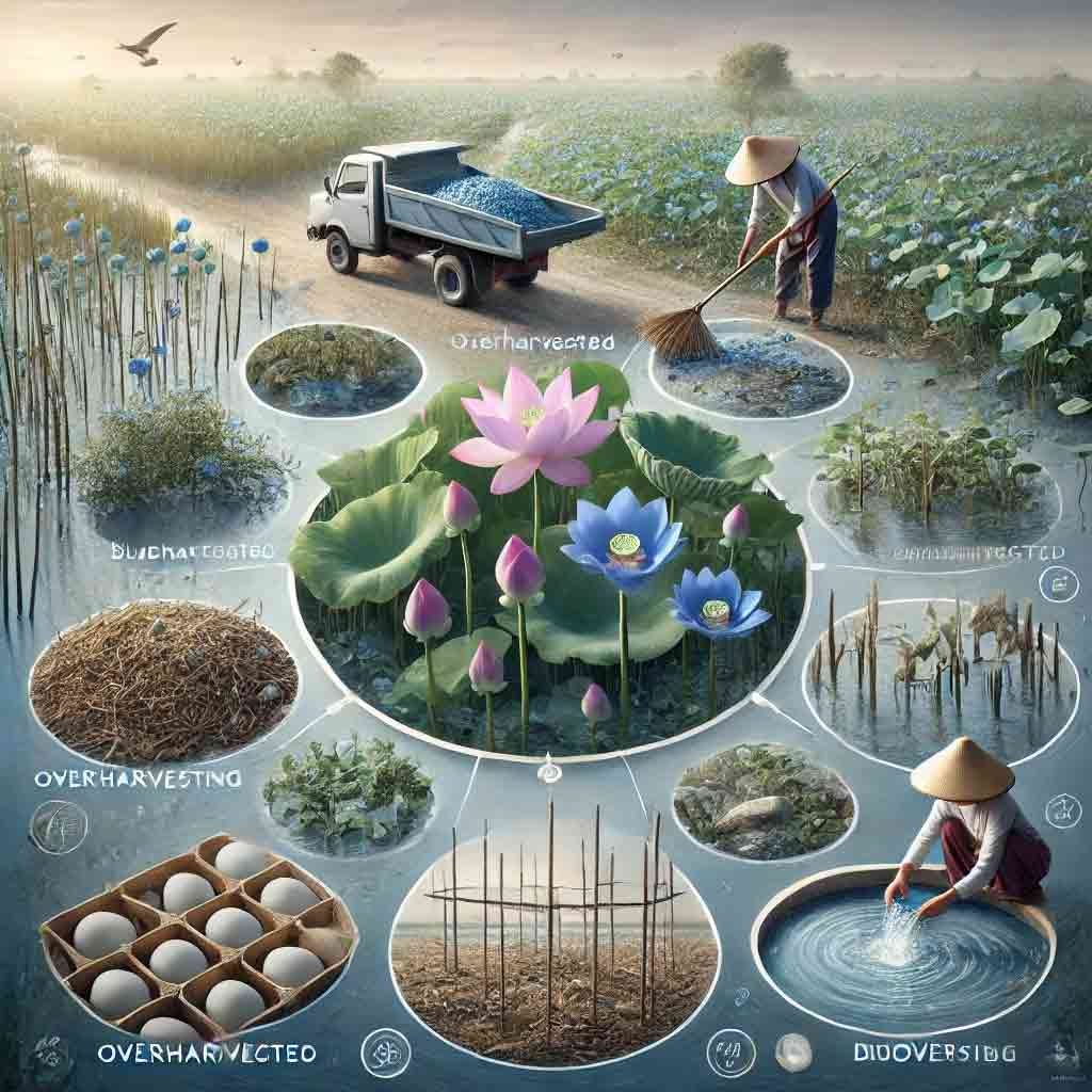 What Are the Sustainability Challenges in Blue Lotus Harvesting